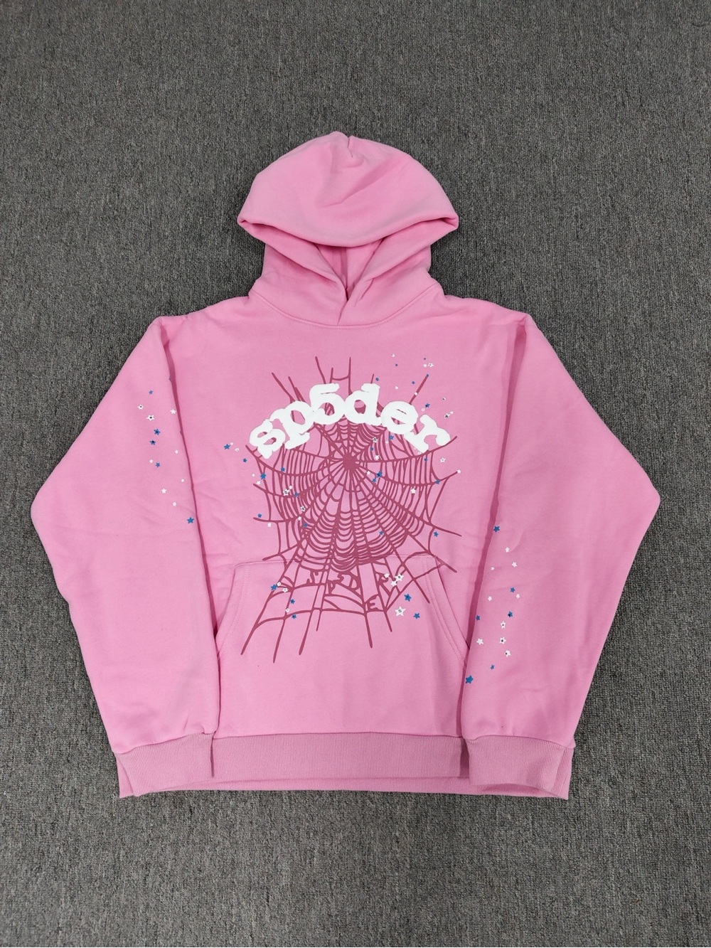 Sp5der pink og web hoodie